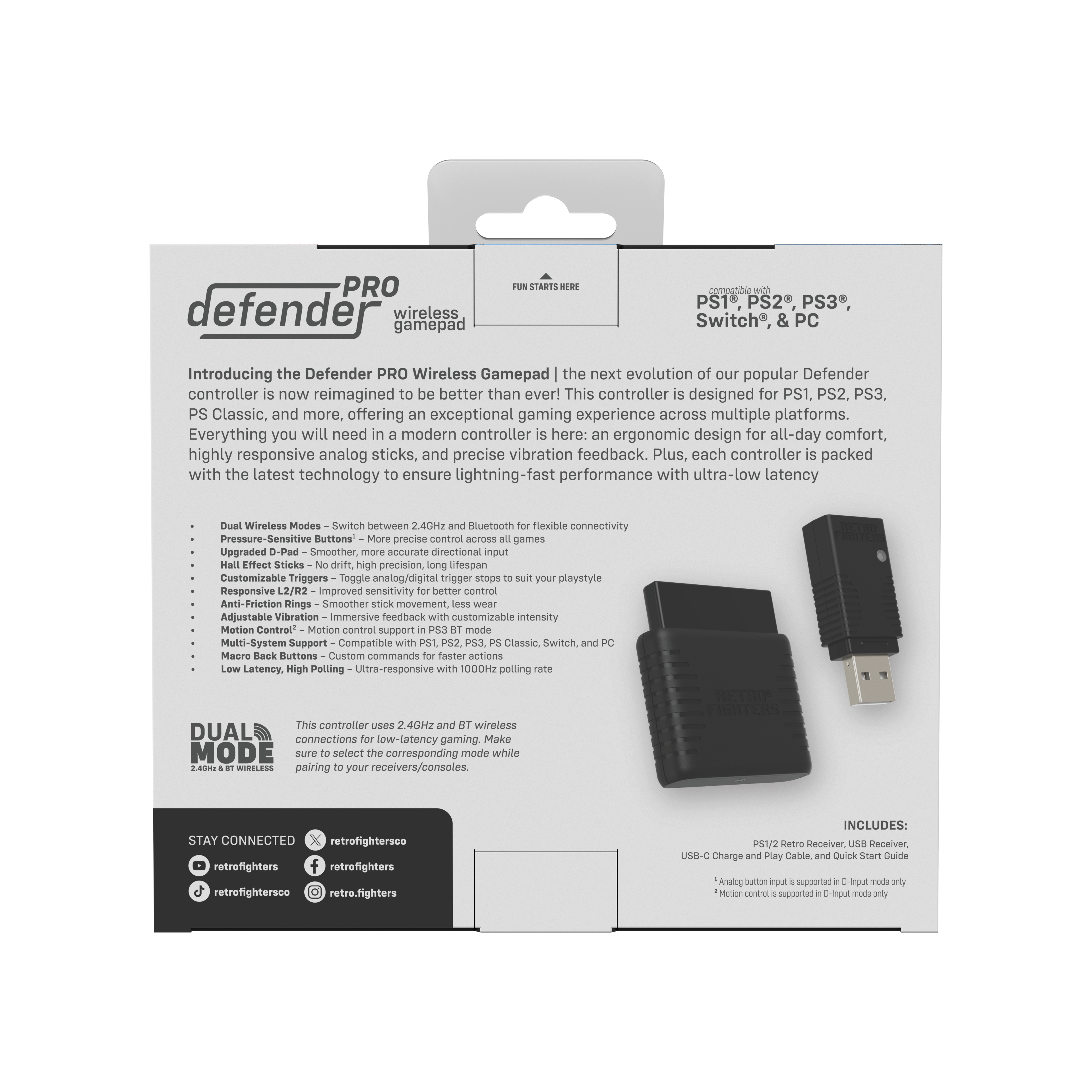 Defender Pro Series Wireless Controller - Black