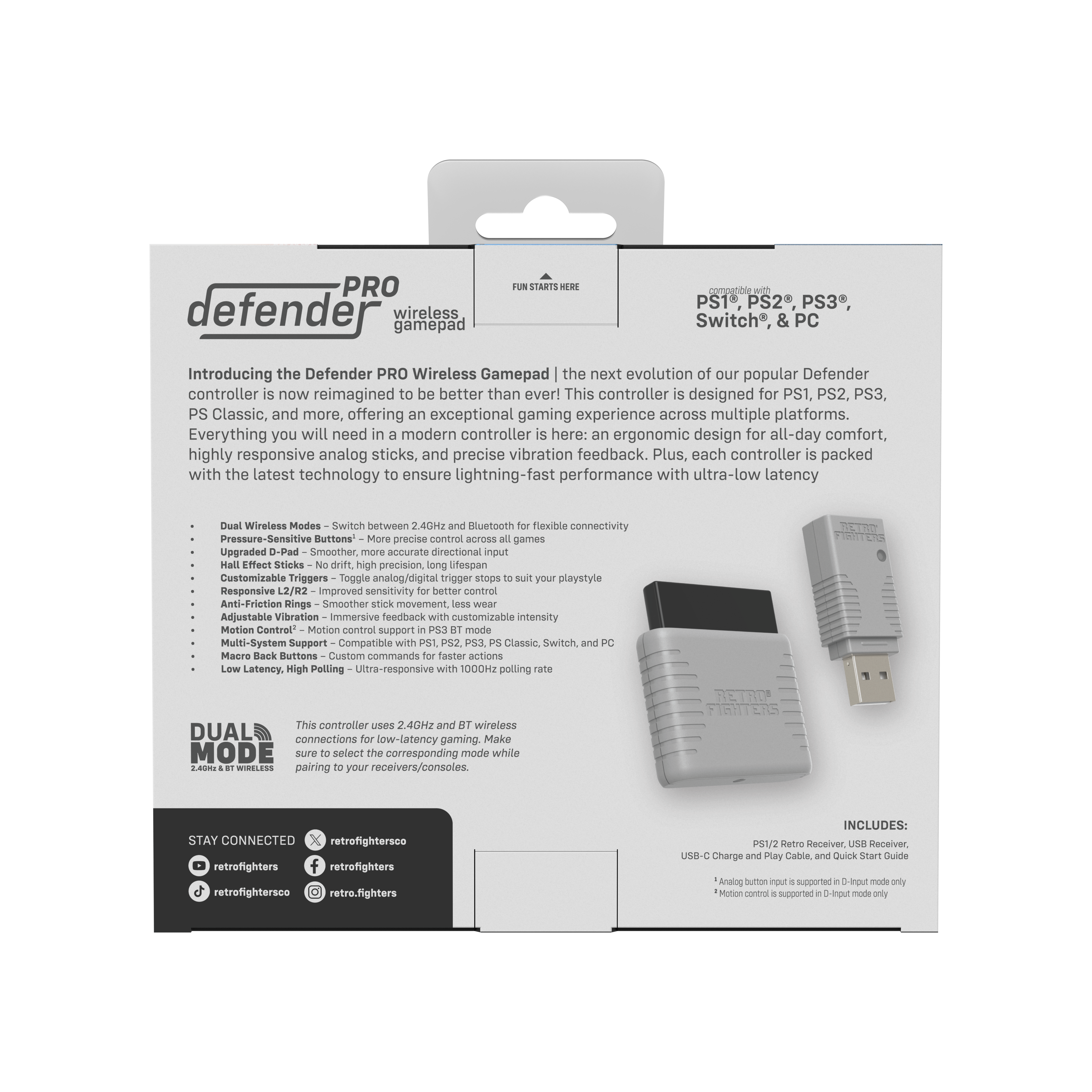 Defender Pro Series Wireless Controller - Gray