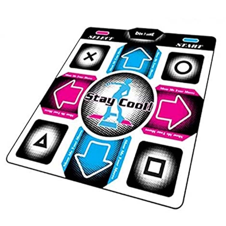 Stay Cool dance pad with directional arrows and PlayStation-style symbols, designed for rhythm and dance video games.