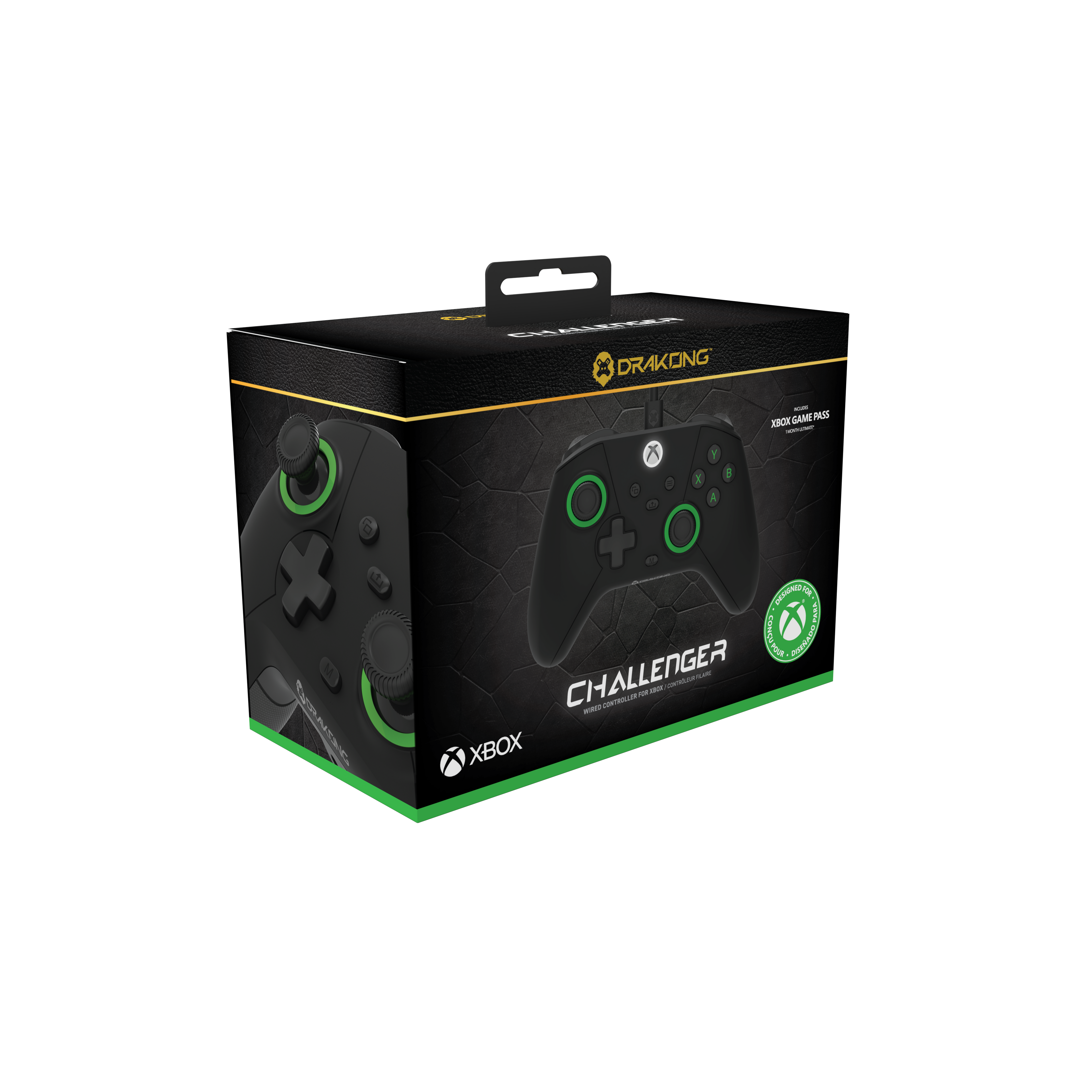 Drakong The Challenger Wired Controller for XBOX Series X|S®/ XBOX One® / Windows 10|11® - Black