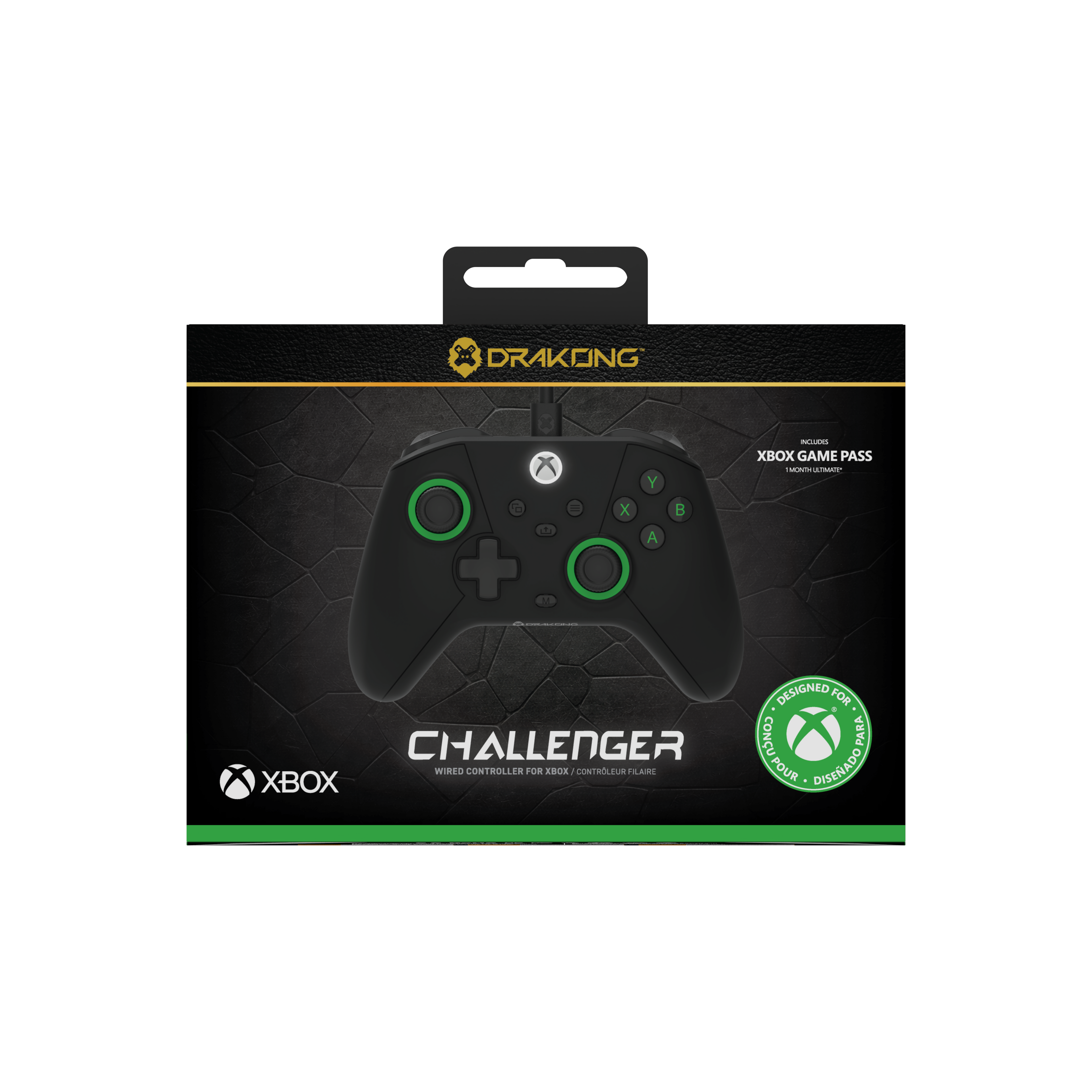 Drakong The Challenger Wired Controller for XBOX Series X|S®/ XBOX One® / Windows 10|11® - Black