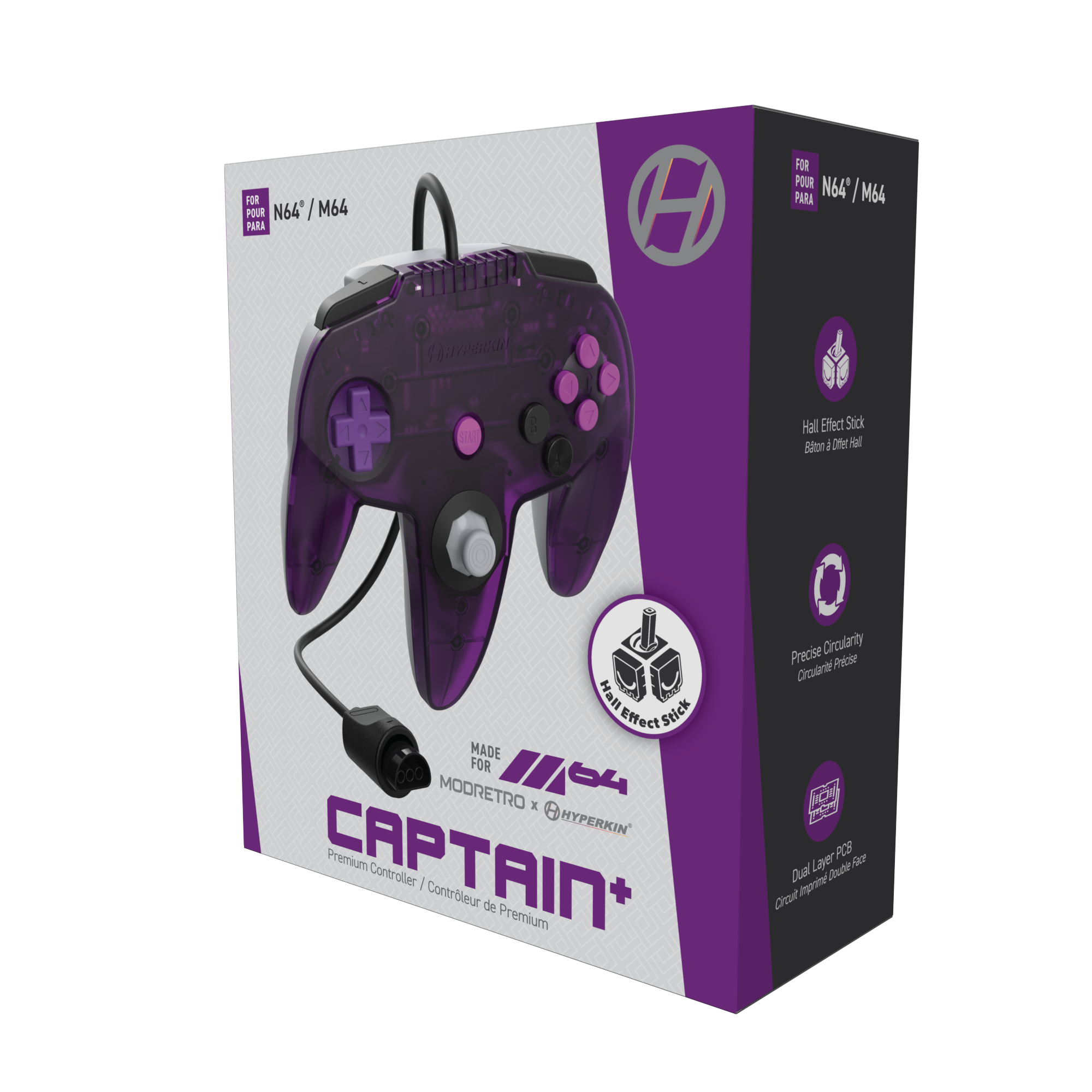 M64 Captain+ Premium Controller Special Edition Lavender - Hyperkin