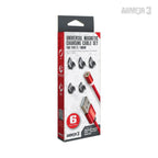 Universal Magnetic Charging Cable Set 6 Pcs - Red