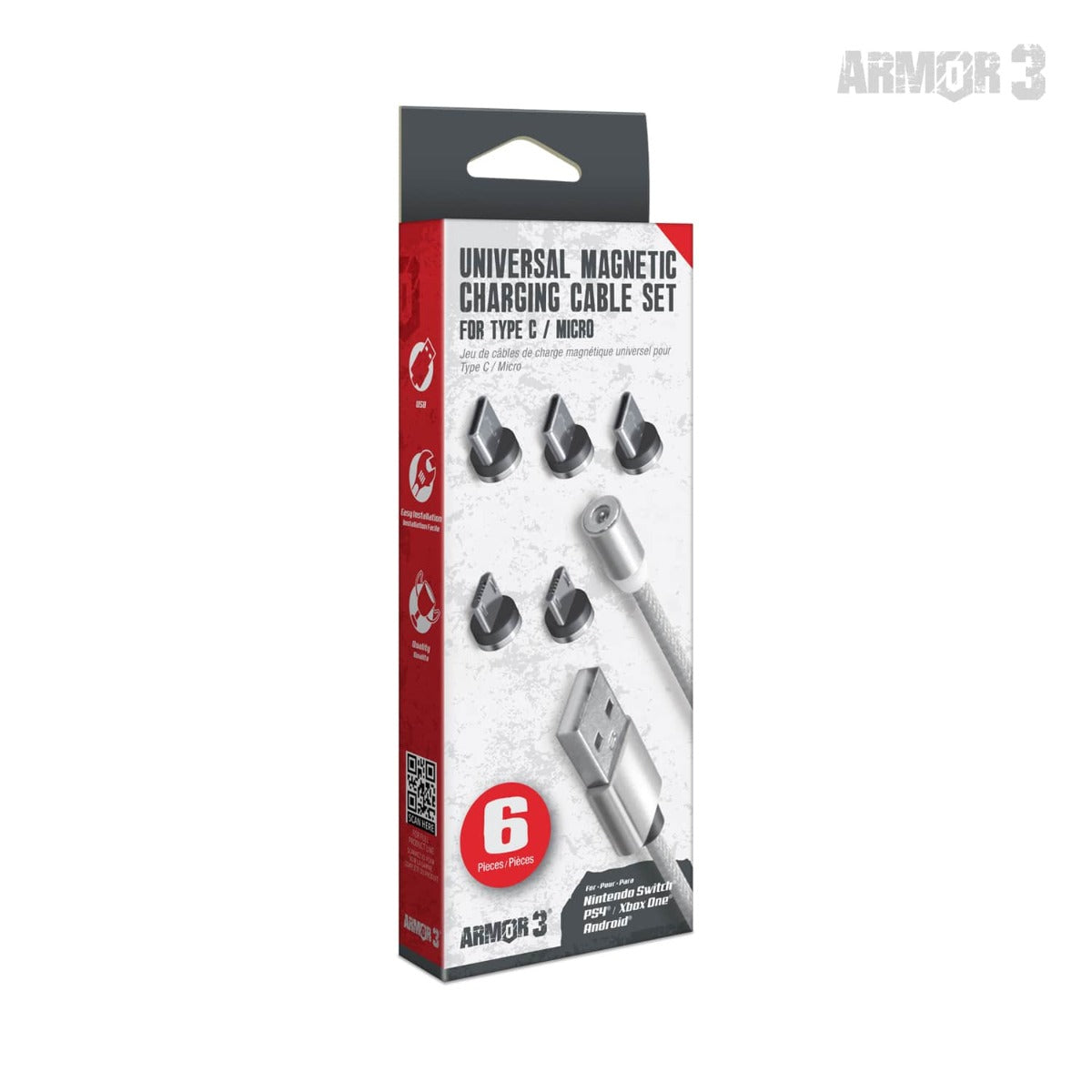Universal Magnetic Charging Cable Set 6  Combined