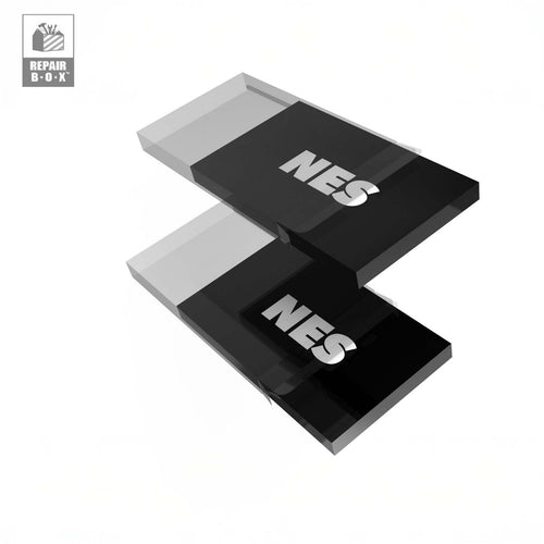 Black and white repair box with 'NES' branding on a white background