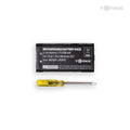 Tomee rechargeable battery pack with a screwdriver on a white background