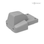 Gray electronic device with multiple ports on a white background, branded 'Tomee'.