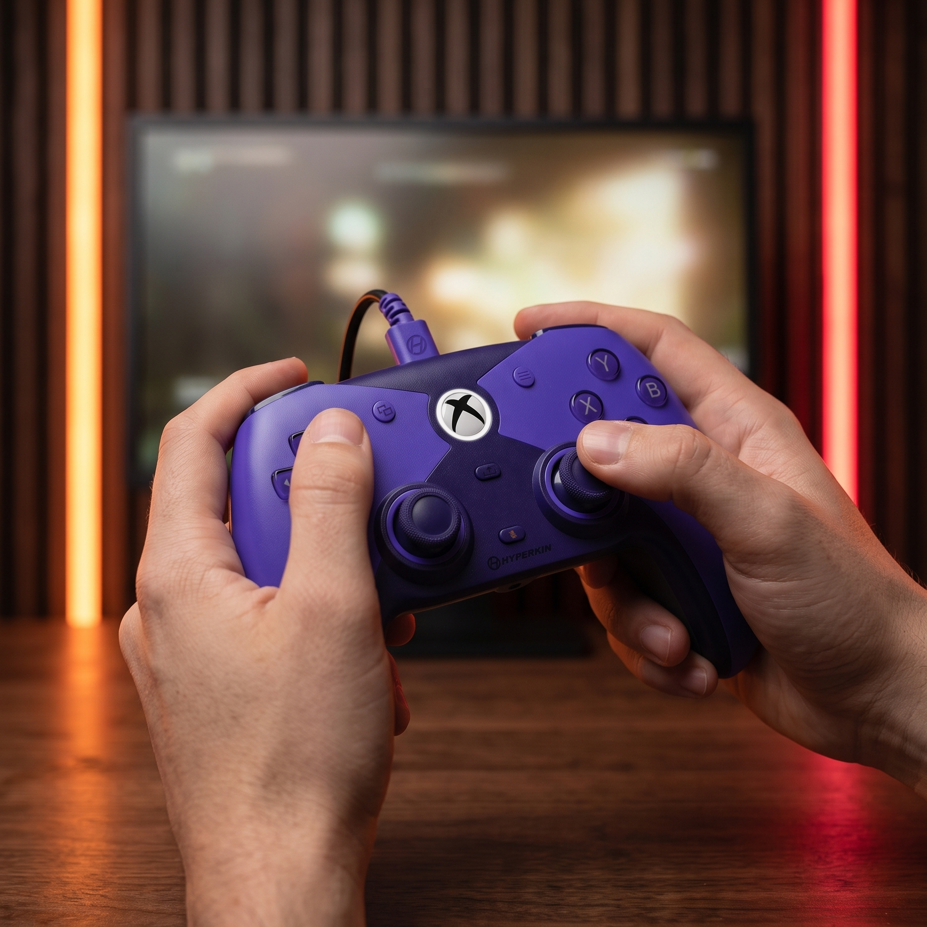 The Competitor Wired Controller Officially Licensed by XBOX - Purple