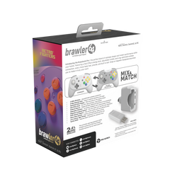 Brawler64 N64 Pro Series Wireless Controller - Gray
