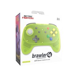 Brawler64 N64 Pro Series Wireless Controller - Extreme Green