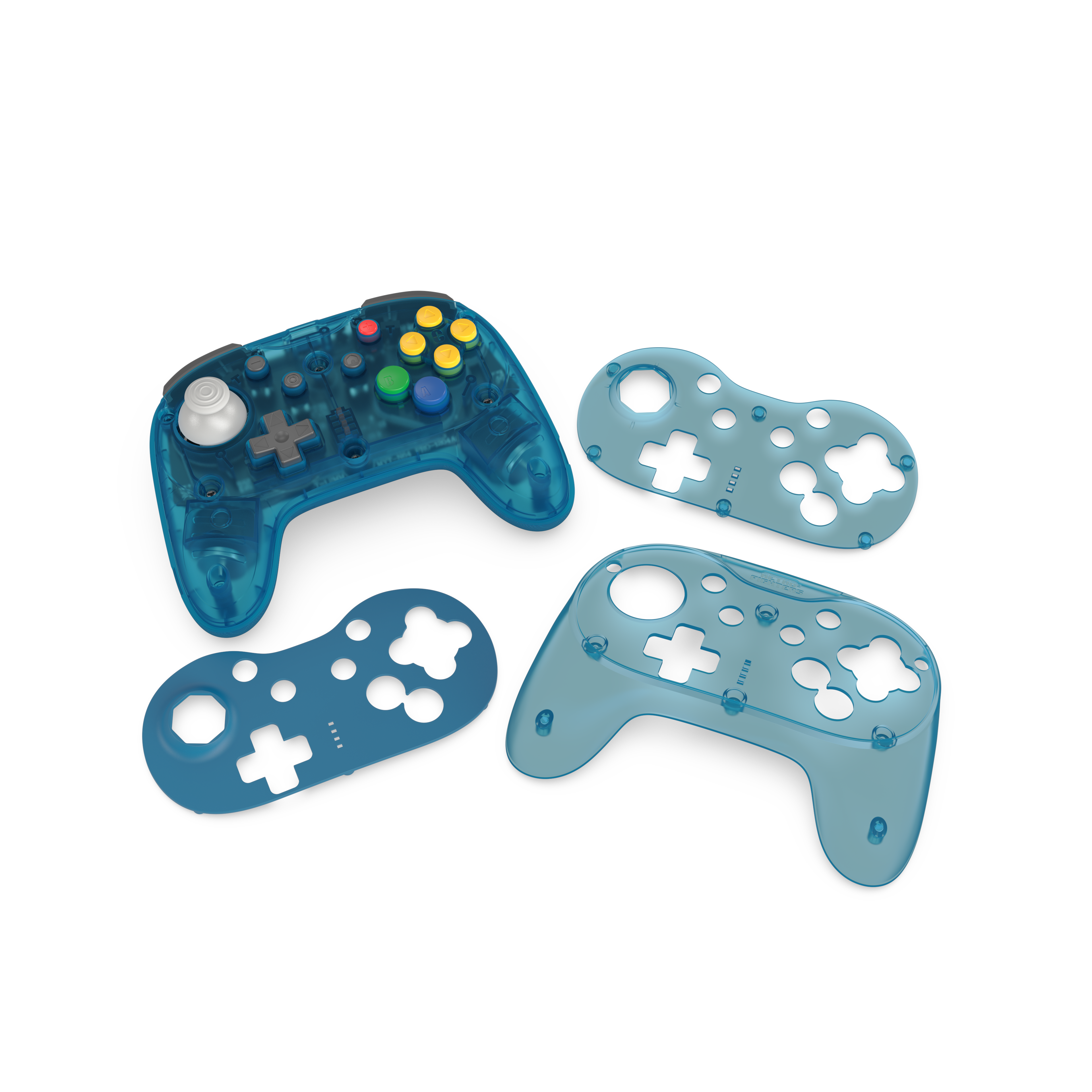 (Contact your Rep) Brawler64 N64 Pro Series Wireless Controller - Ice Blue