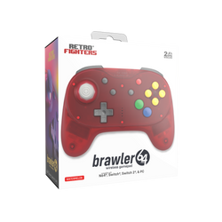 Brawler64 N64 Pro Series Wireless Controller - Watermelon Red