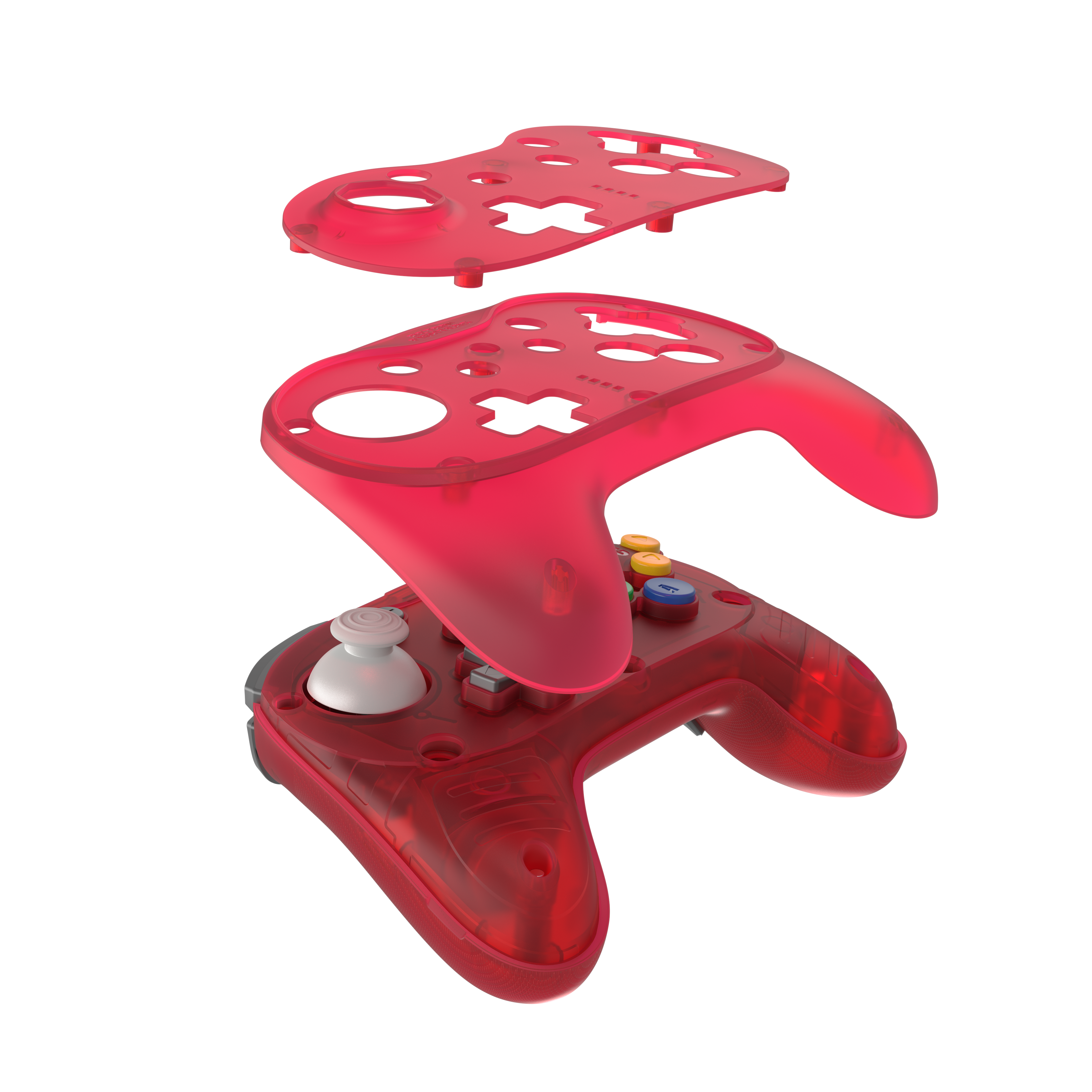(Contact your Rep) Brawler64 N64 Pro Series Wireless Controller - Watermelon Red