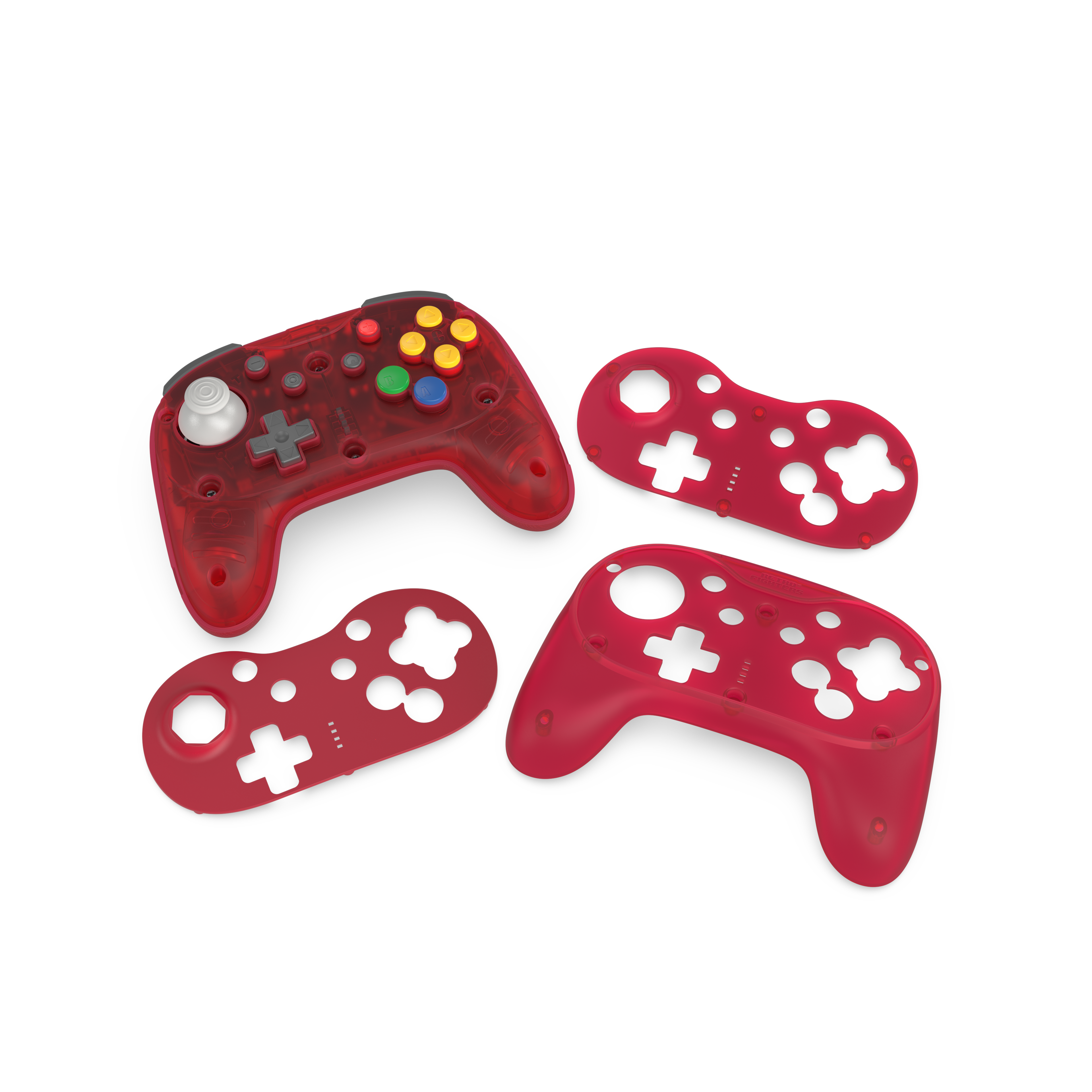 (Contact your Rep) Brawler64 N64 Pro Series Wireless Controller - Watermelon Red