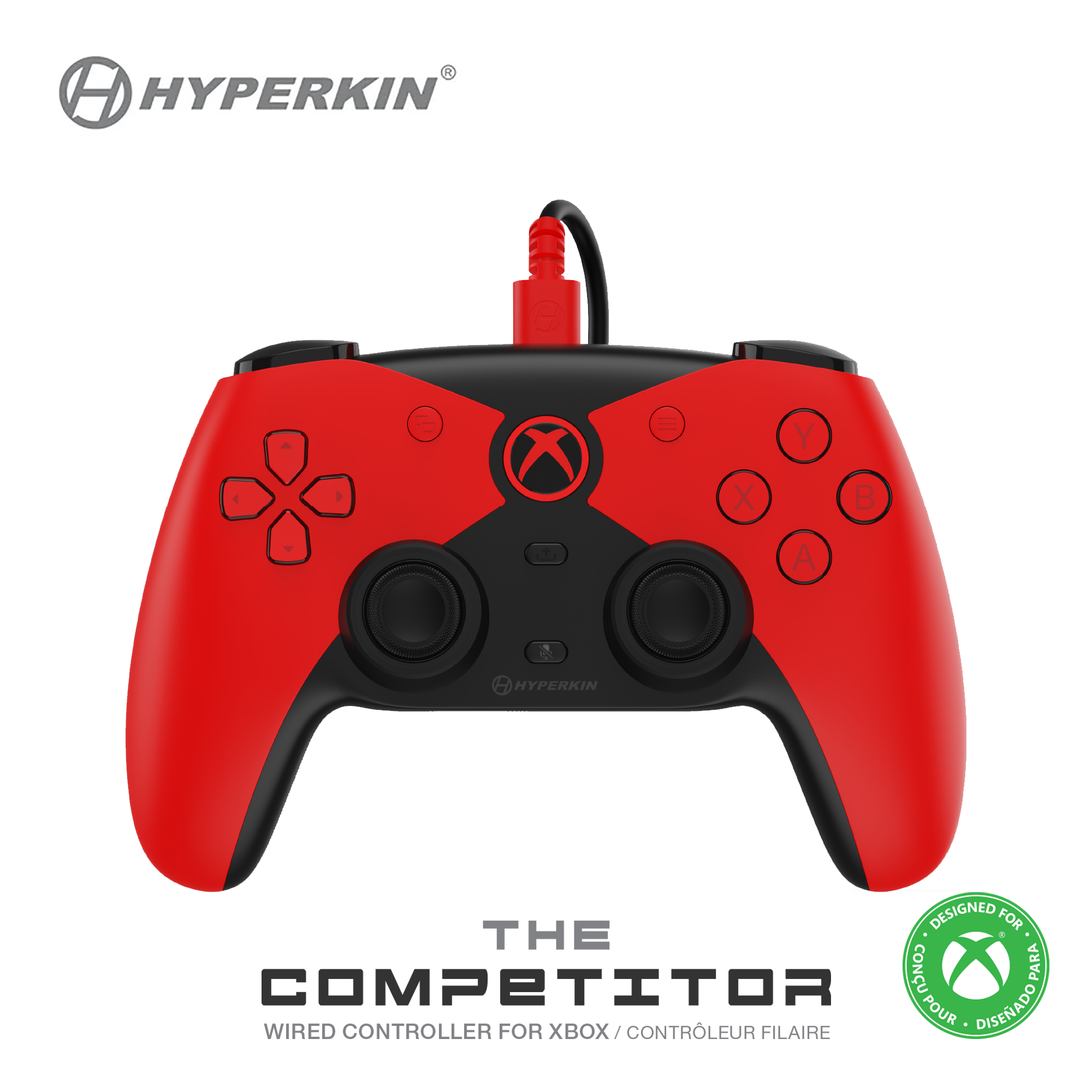 [PREORDER - CALL YOUR SALES REP] The Competitor Wired Controller Officially Licensed by Xbox - Red