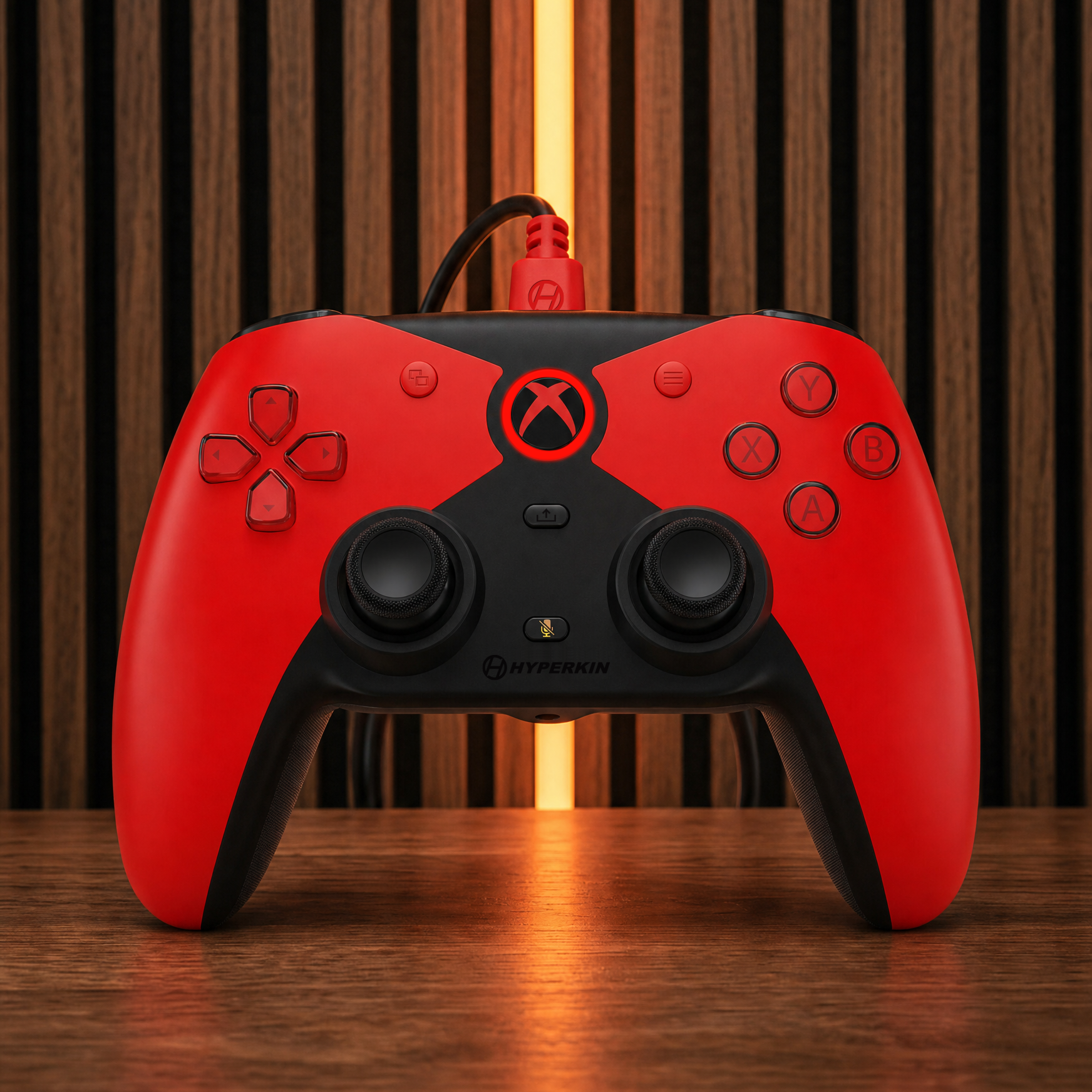 The Competitor Wired Controller Officially Licensed by XBOX - Red