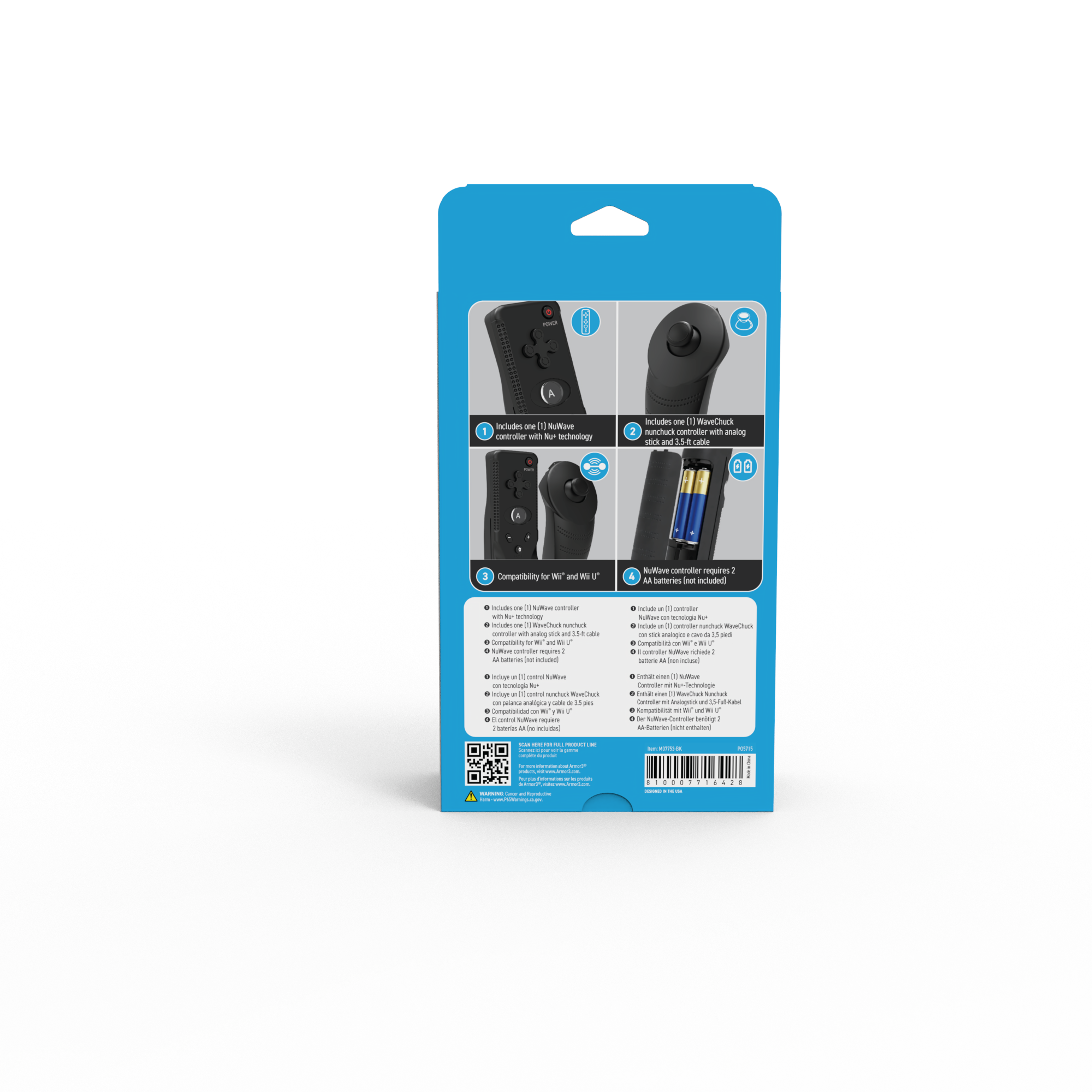 Armor3 Nuwave Deluxe" Nuwave and Wavechuck Combo for Nintendo Wii® - Black