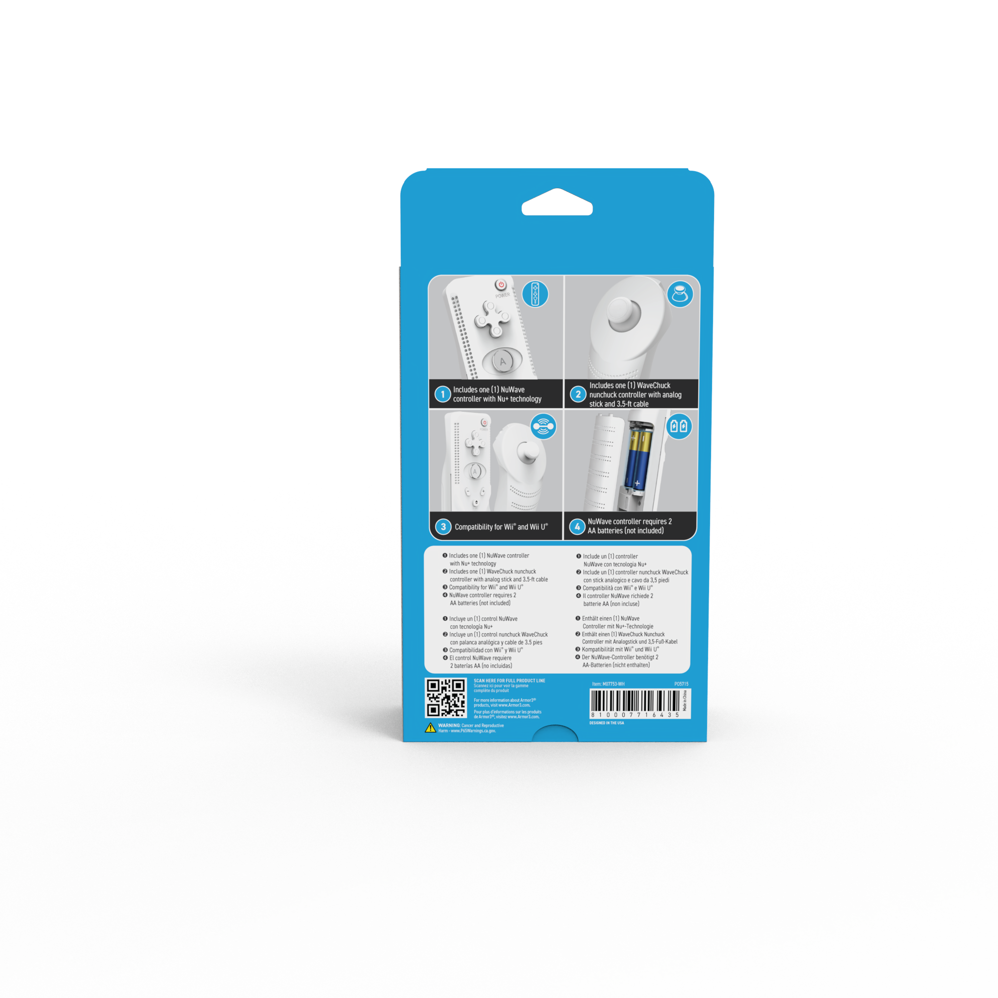 Armor3 Nuwave Deluxe" Nuwave and Wavechuck Combo for Nintendo Wii® - White