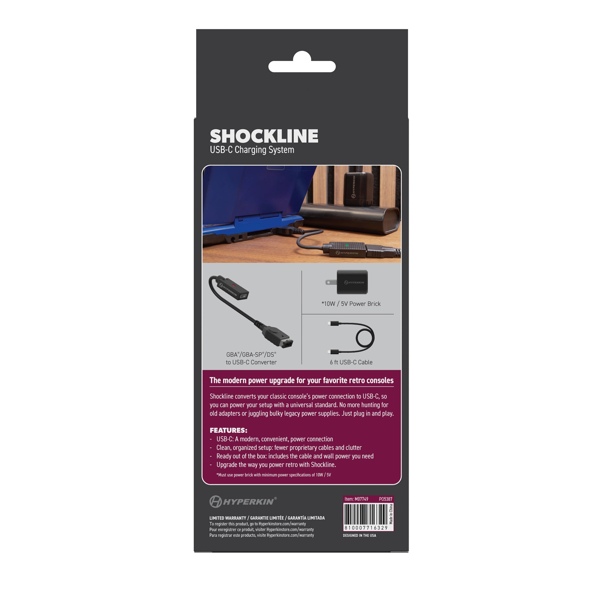 ShockLine Type-C USB Power Supply - 10W/5V