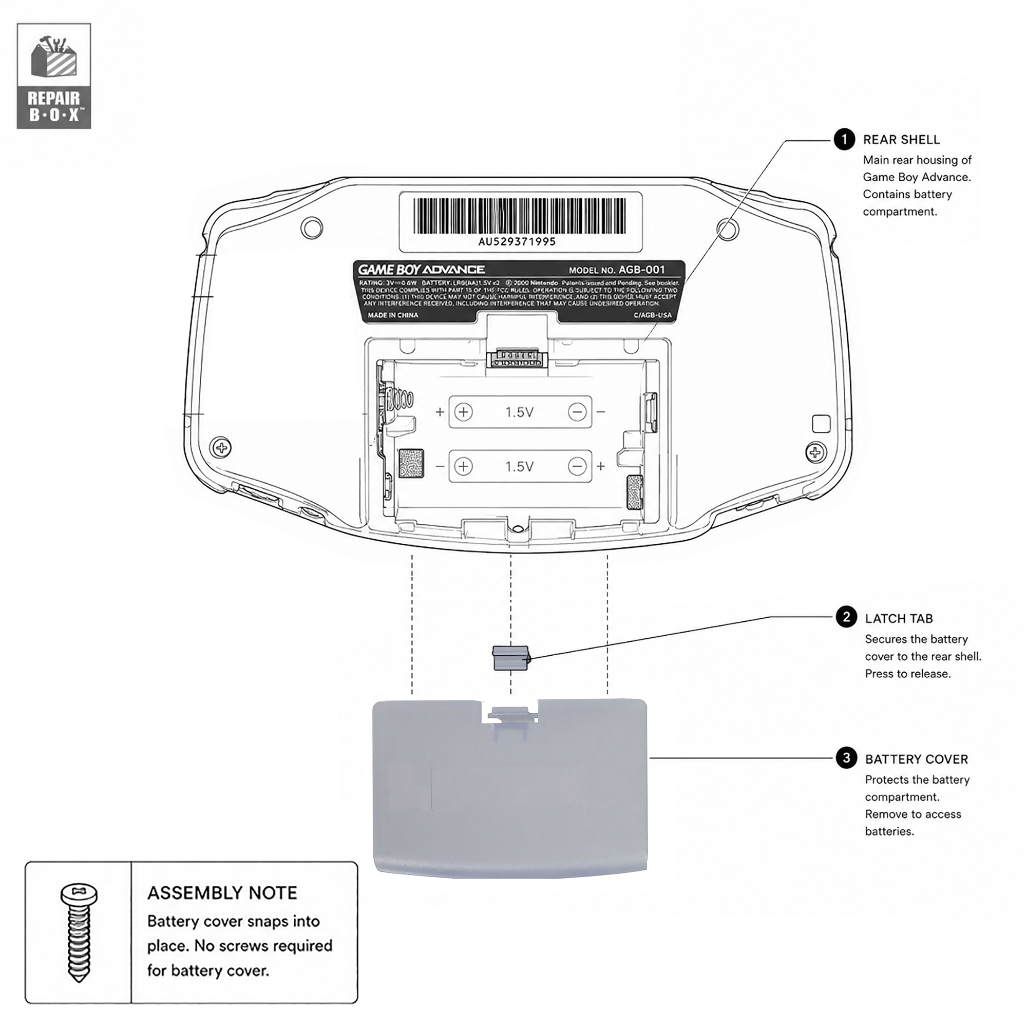 Battery Cover - Atomic Purple