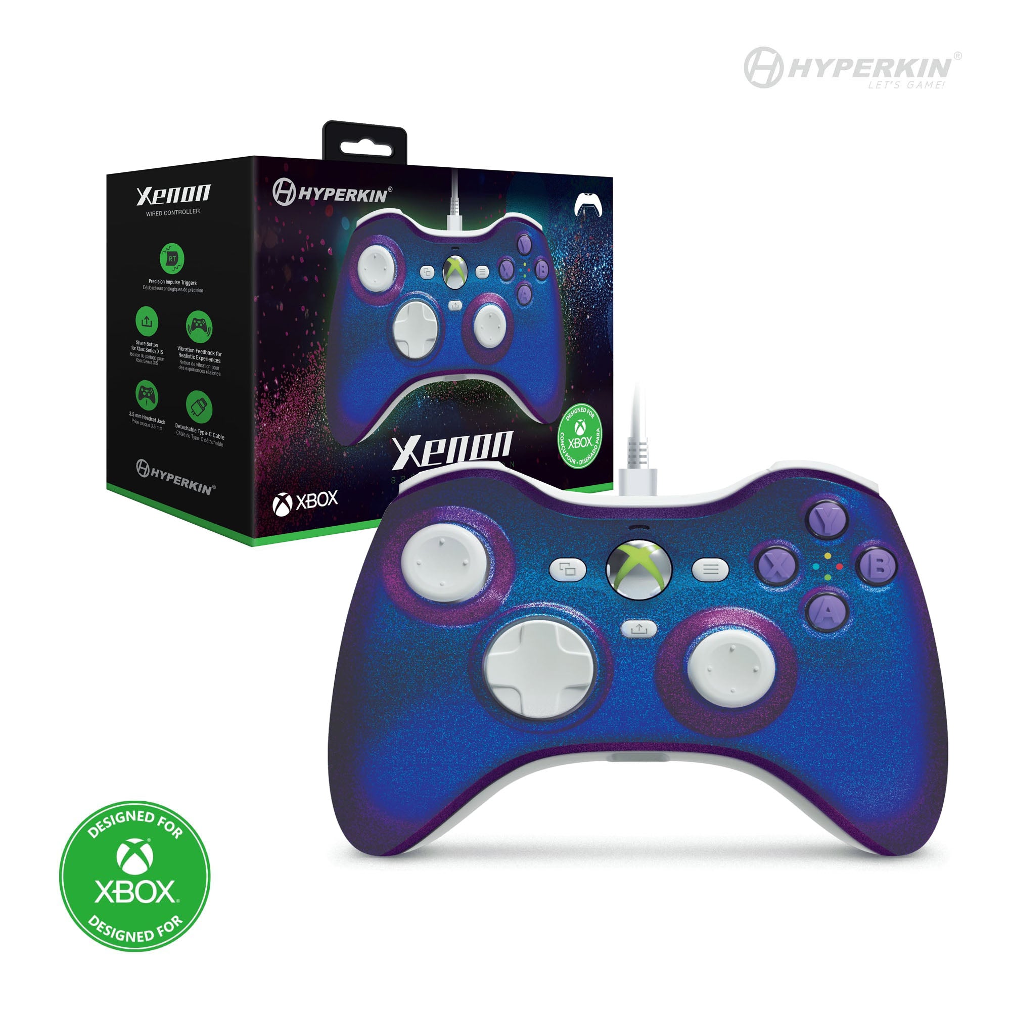Xenon Wired Controller - Twilight Galaxy