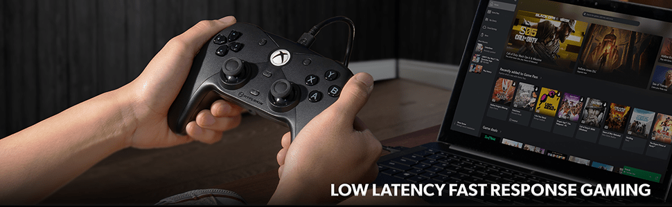 Black Competitor Controller - Low Latency Fast Response Gaming