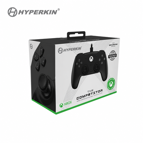 The Competitor Wired Controller Officially Licensed by XBOX - Black