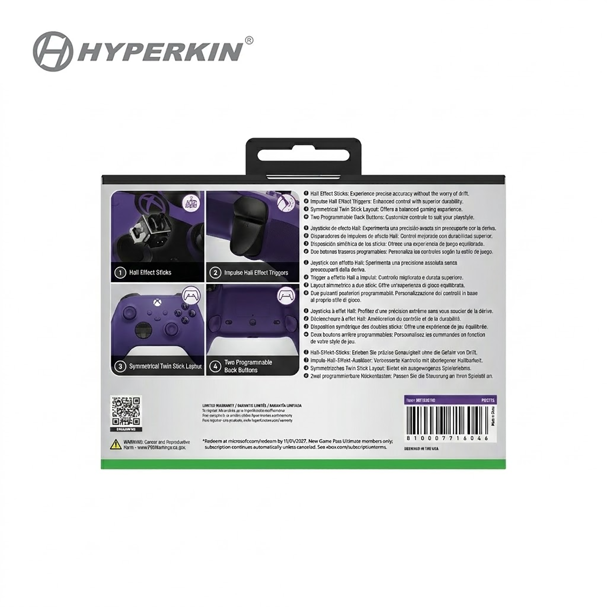 [PREORDER - CALL YOUR SALES REP] The Competitor Wired Controller Officially Licensed by Xbox - Purple