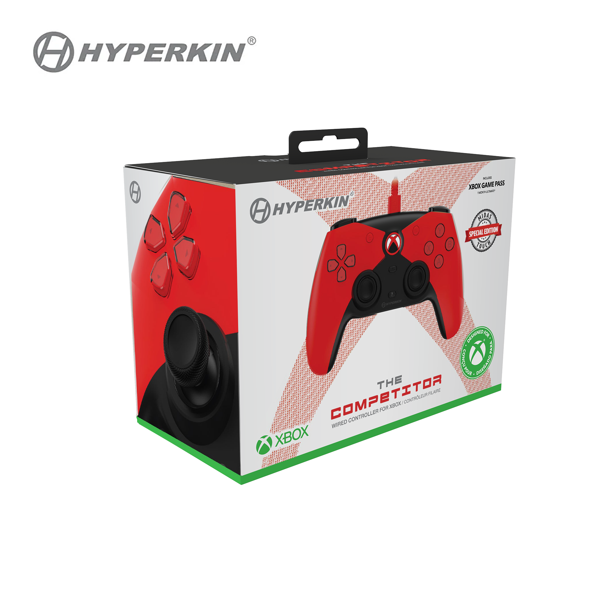 [PREORDER - CALL YOUR SALES REP] The Competitor Wired Controller Officially Licensed by Xbox - Red