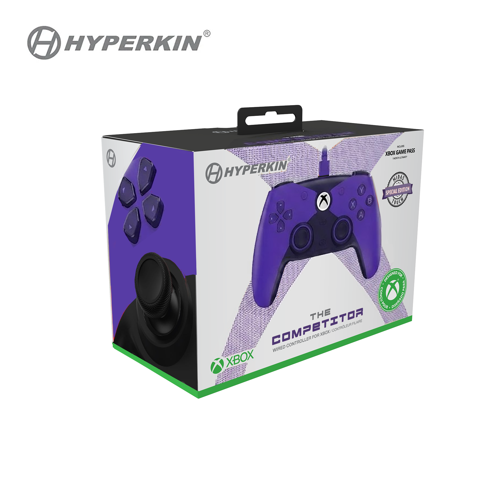 [PREORDER - CALL YOUR SALES REP] The Competitor Wired Controller Officially Licensed by Xbox - Purple