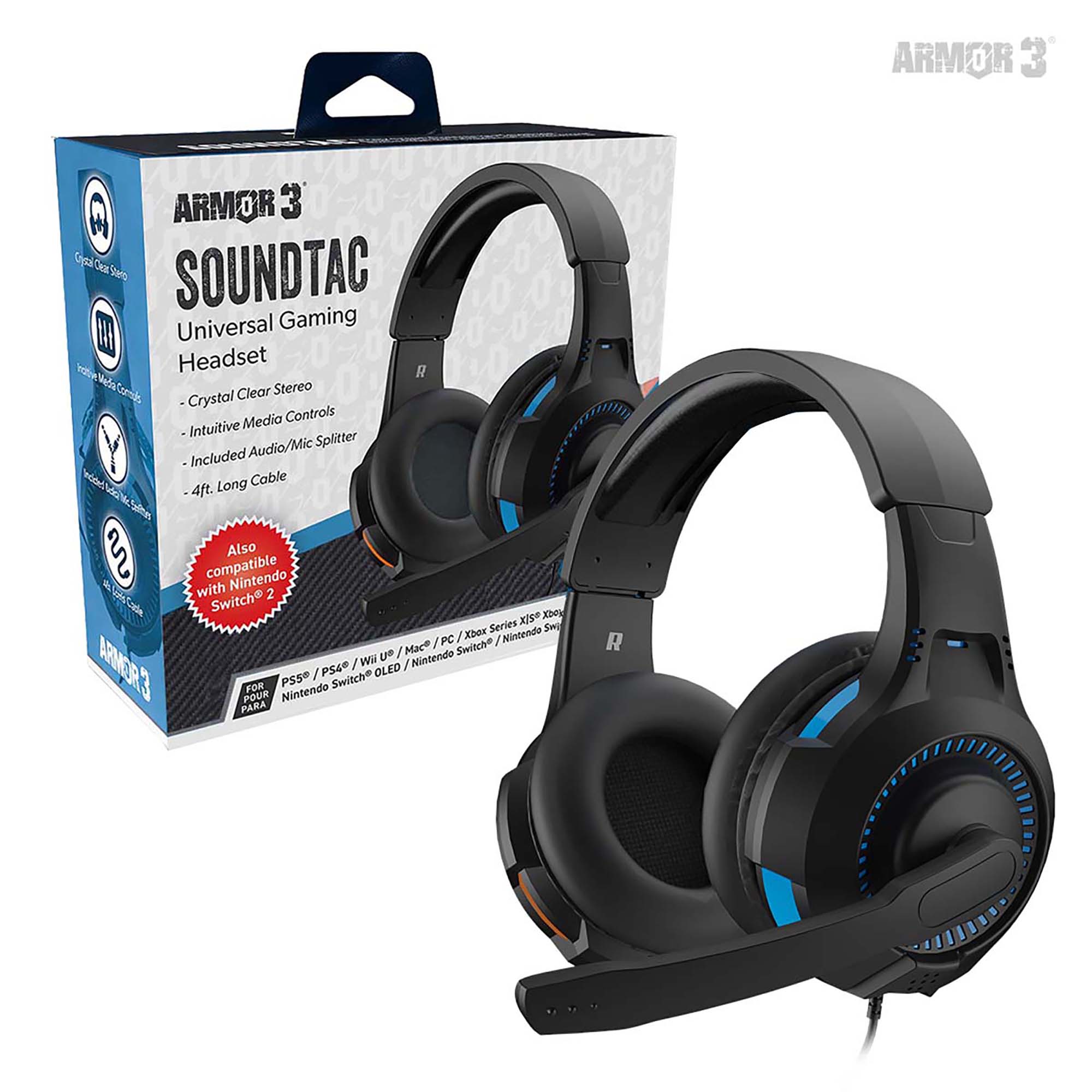 SoundTac Universal Gaming Headset - Blue/Orange