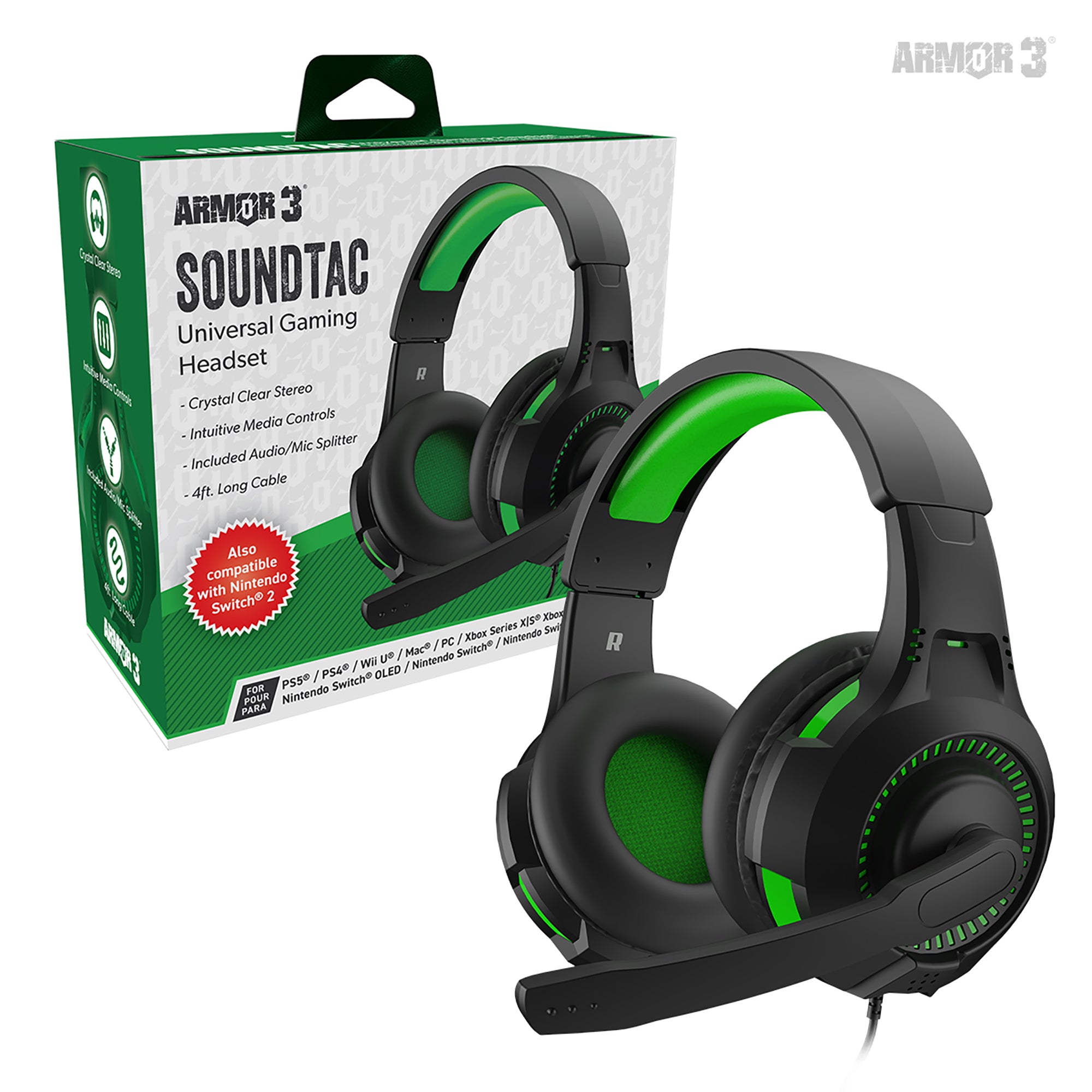 SoundTac Universal Gaming Headset - Green