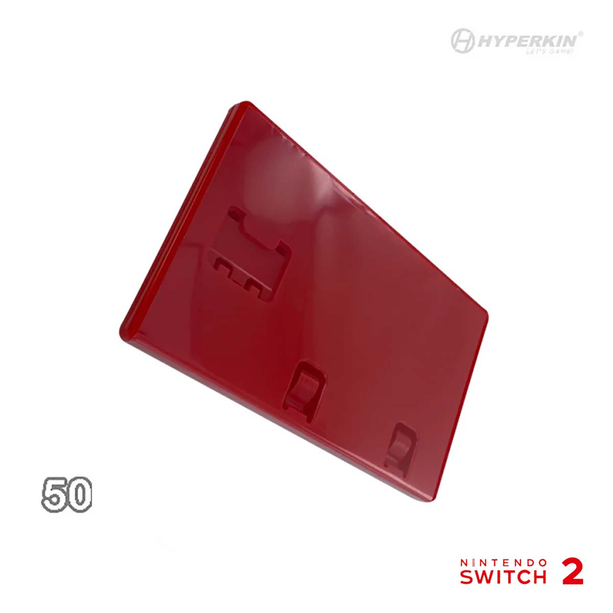 Red case for Nintendo Switch 2 with Hyperkin branding on a white background