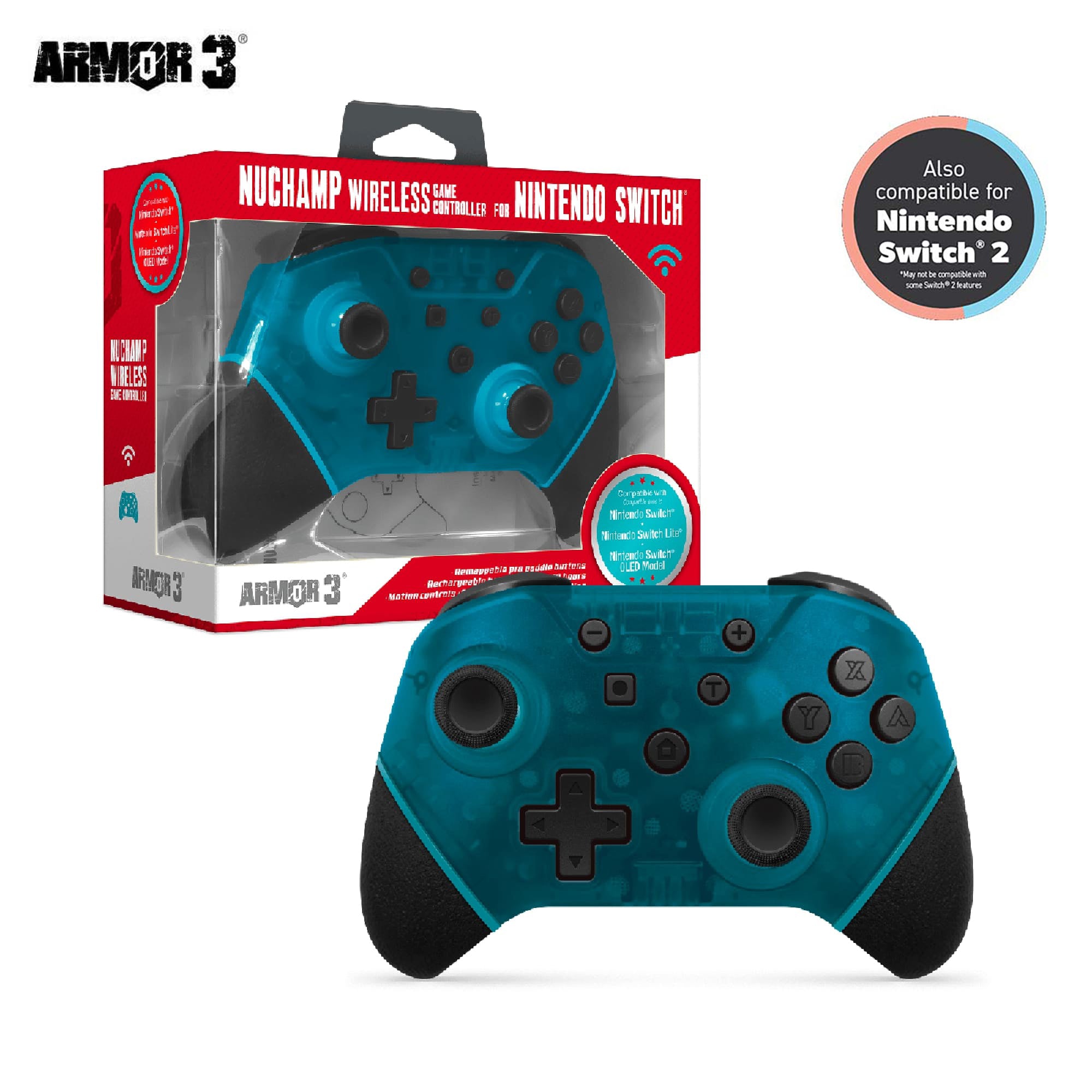 NuChamp Wireless Game Controller - Turquoise