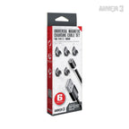 Universal Magnetic Charging Cable Set 6 Pcs - Black