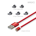 Universal Magnetic Charging Cable Set 6 Pcs - Red