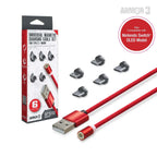 Universal Magnetic Charging Cable Set 6 Pcs - Red