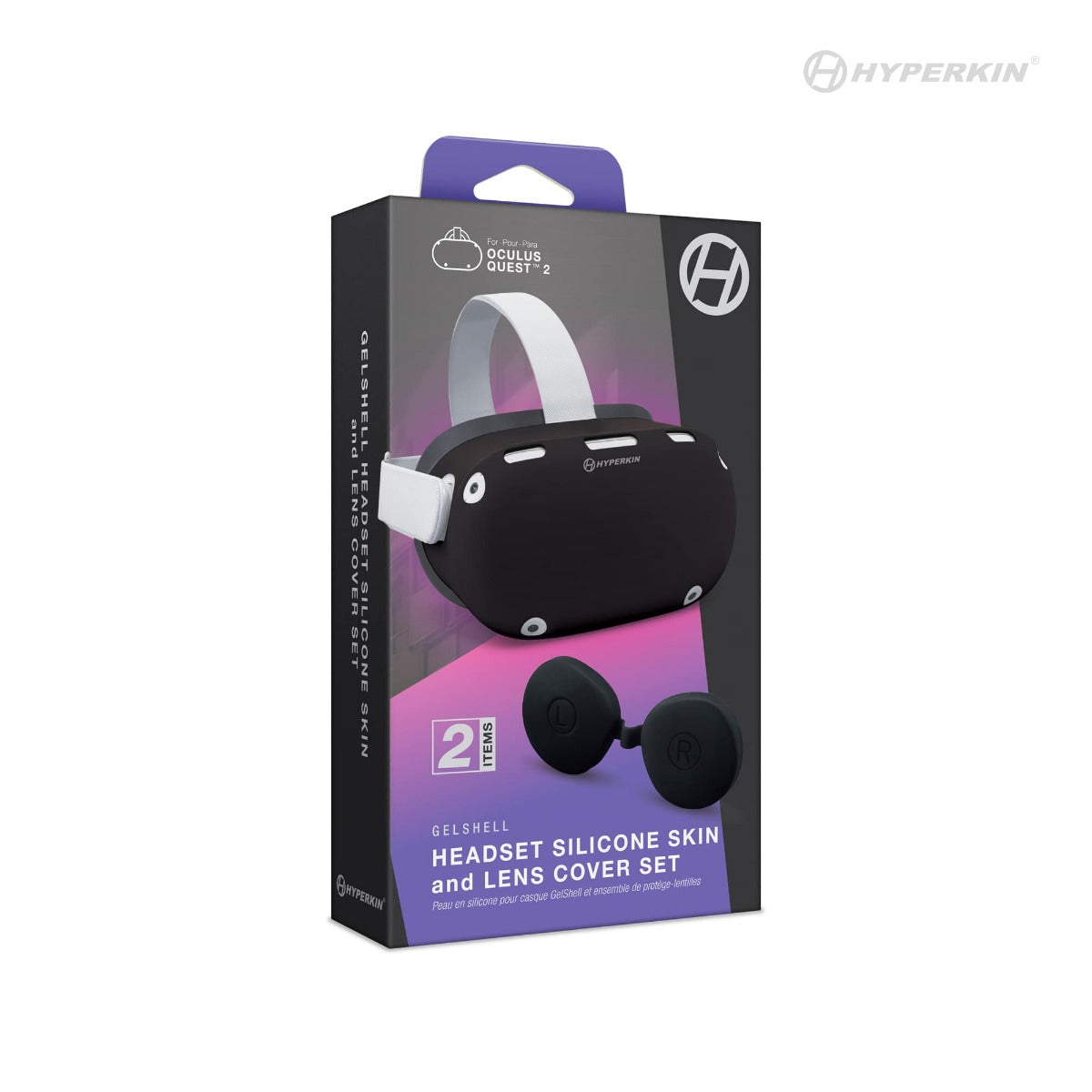 GelShell Headset Silicone Skin & Lens Cover Set - Black