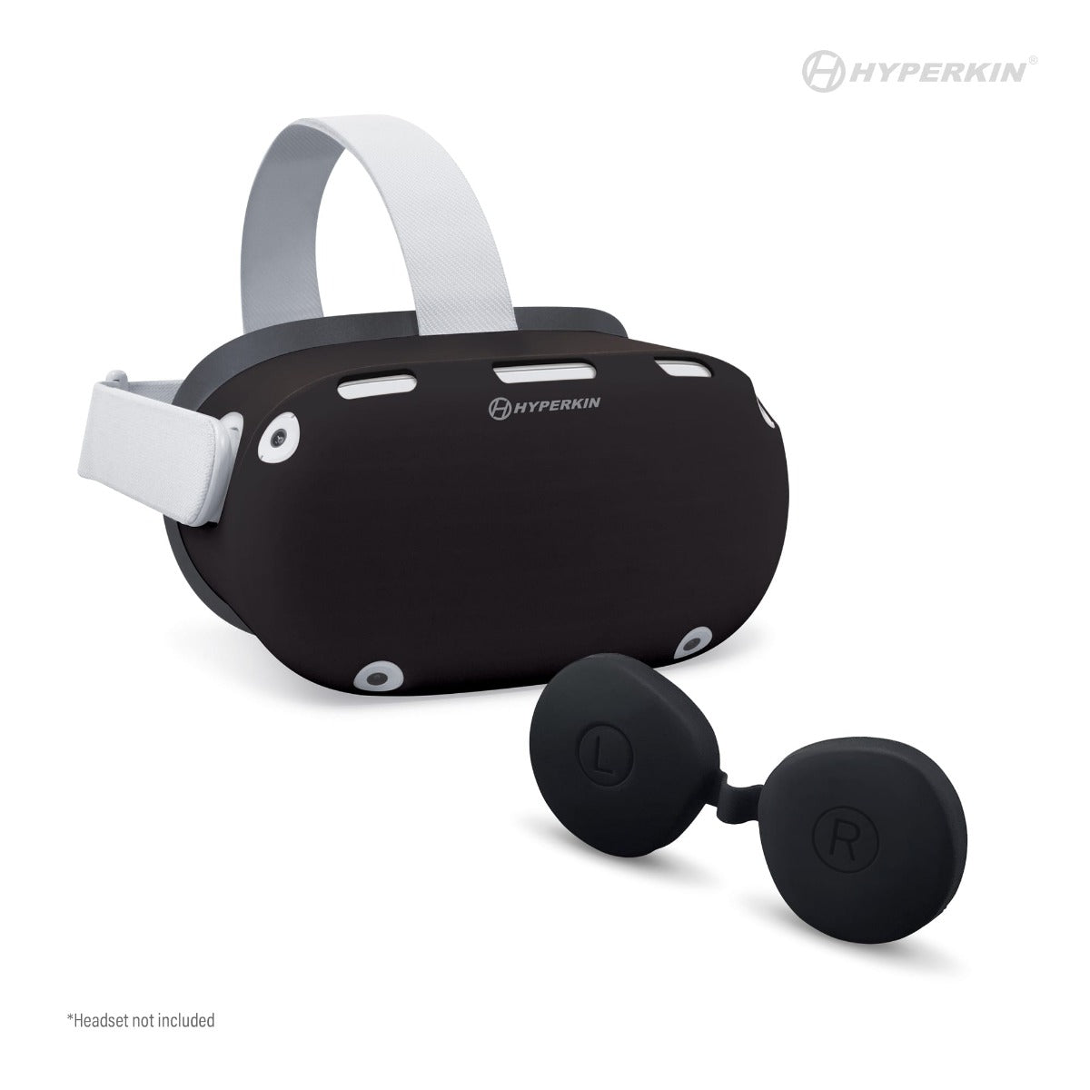 GelShell Headset Silicone Skin & Lens Cover Set - Black