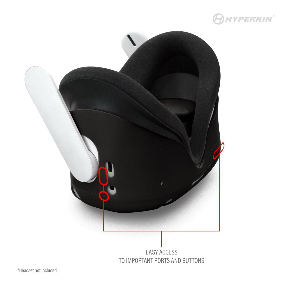 GelShell Headset Silicone Skin & Lens Cover Set - Black