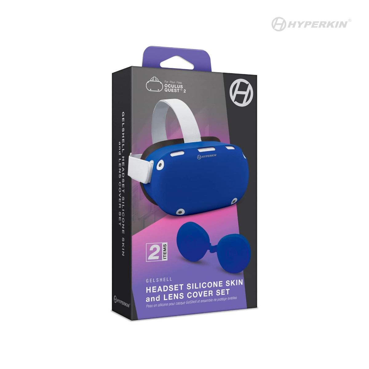 GelShell Headset Silicone Skin & Lens Cover Set - Blue