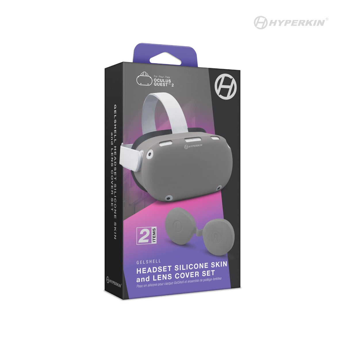 GelShell Headset Silicone Skin & Lens Cover Set - Gray