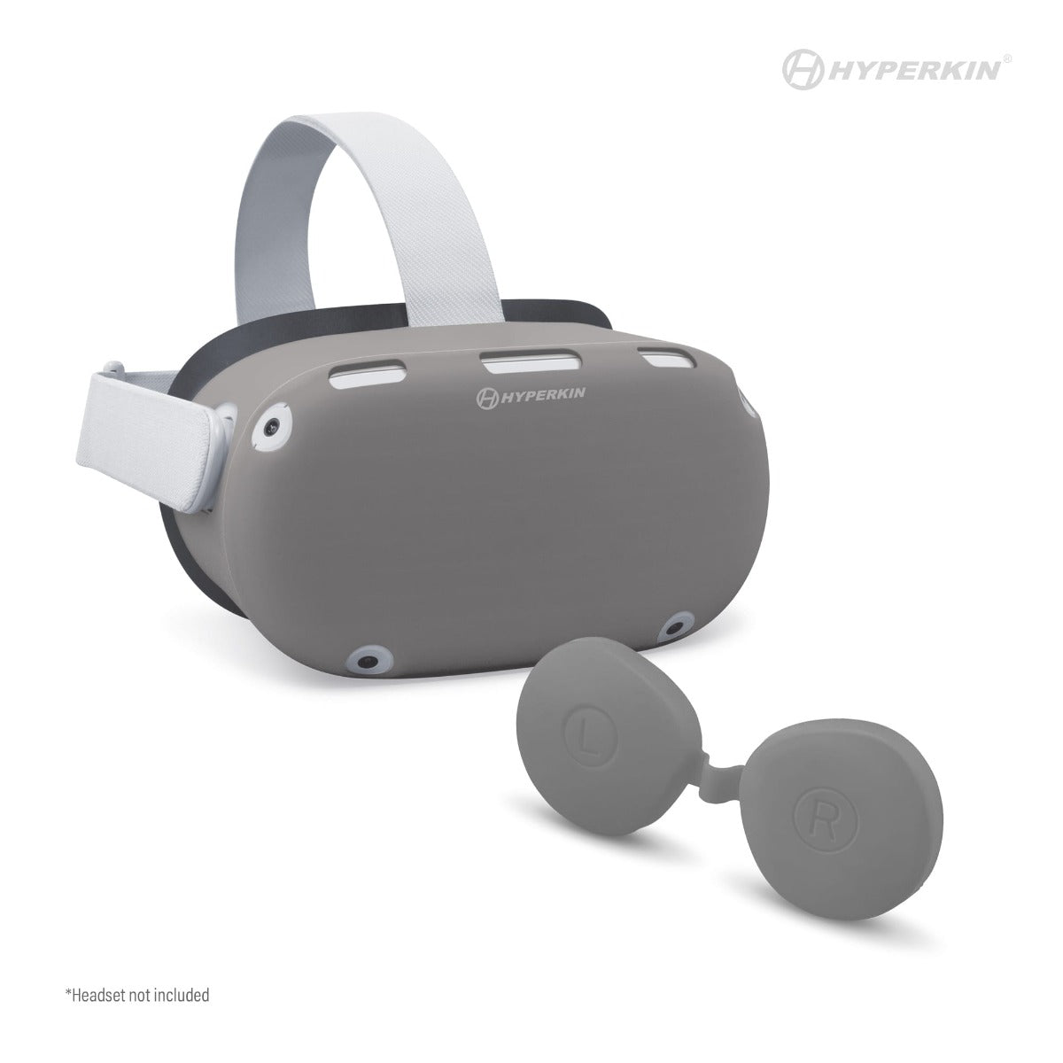 GelShell Headset Silicone Skin & Lens Cover Set - Gray