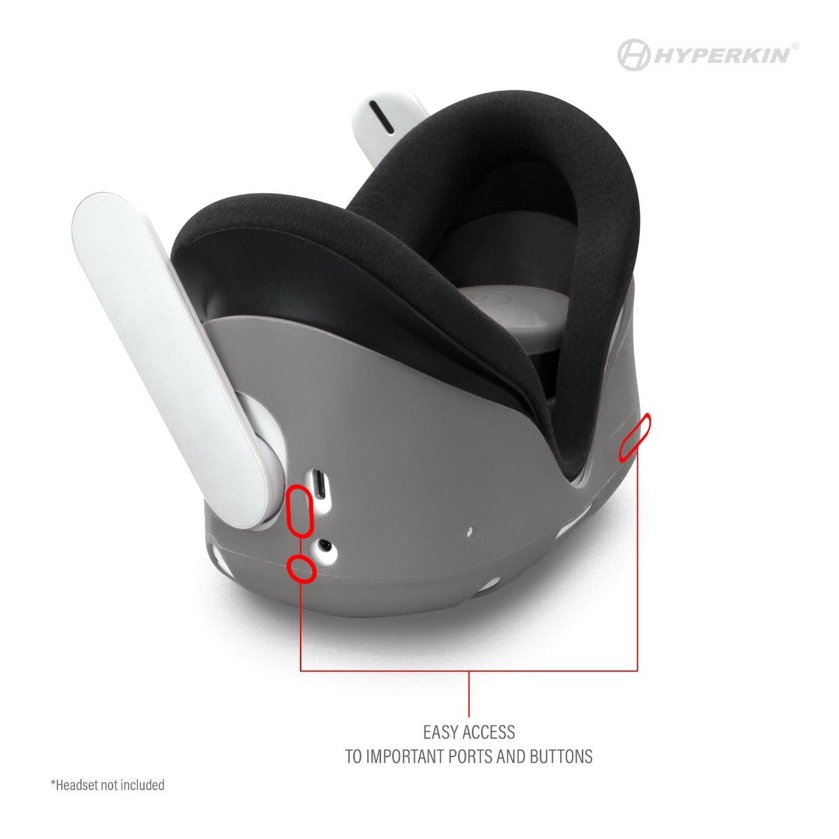 GelShell Headset Silicone Skin & Lens Cover Set - Gray