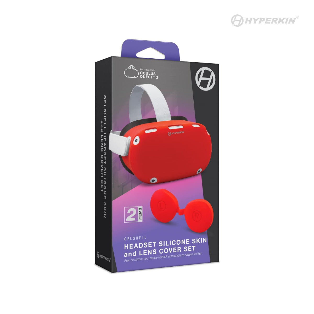 GelShell Headset Silicone Skin & Lens Cover Set - Red