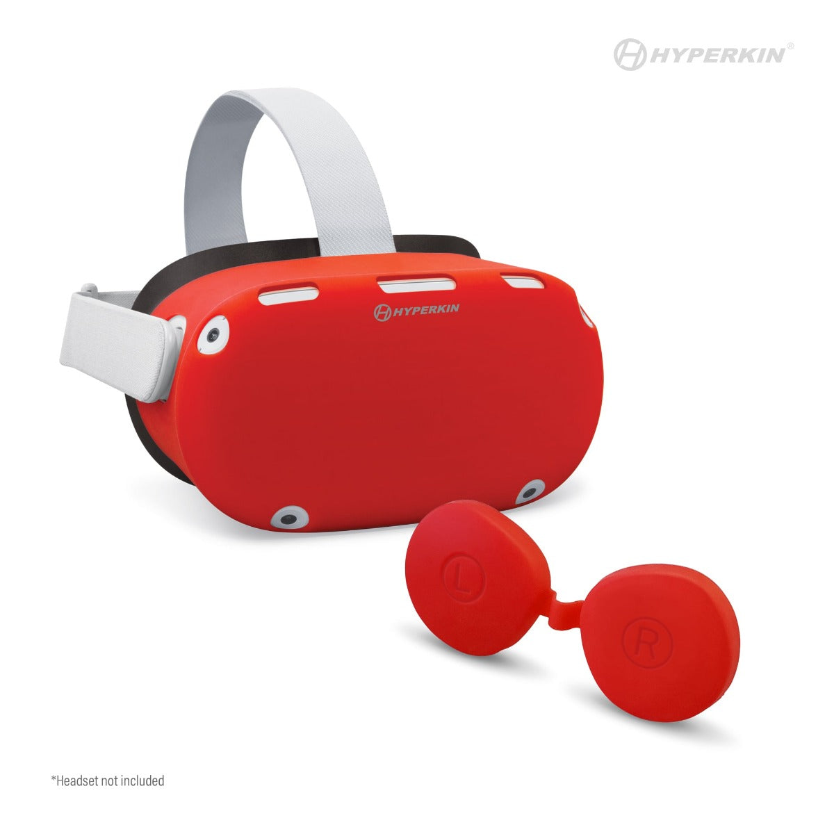GelShell Headset Silicone Skin & Lens Cover Set - Red