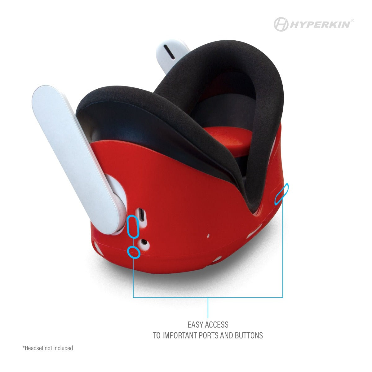 GelShell Headset Silicone Skin & Lens Cover Set - Red