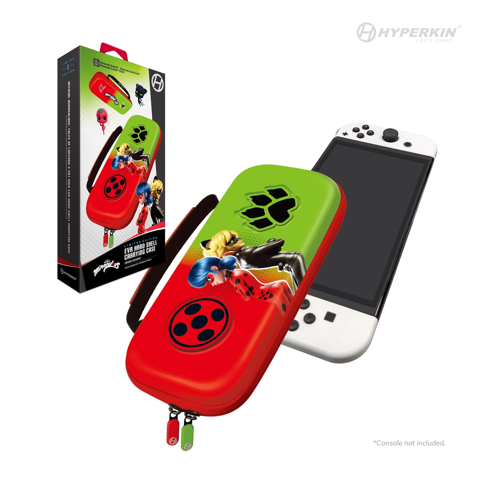 Hyperkin Hard Shell Miraculous Eva Case - LadyBug & Cat Noir