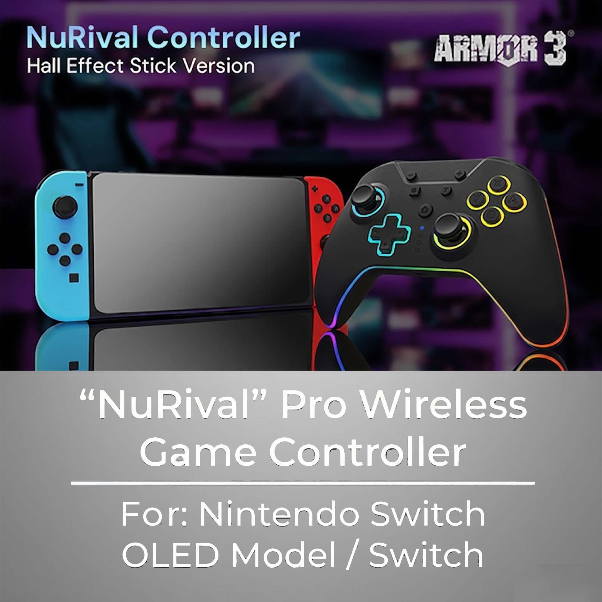 "NuRival" Wireless Hall Effect Stick Game Controller