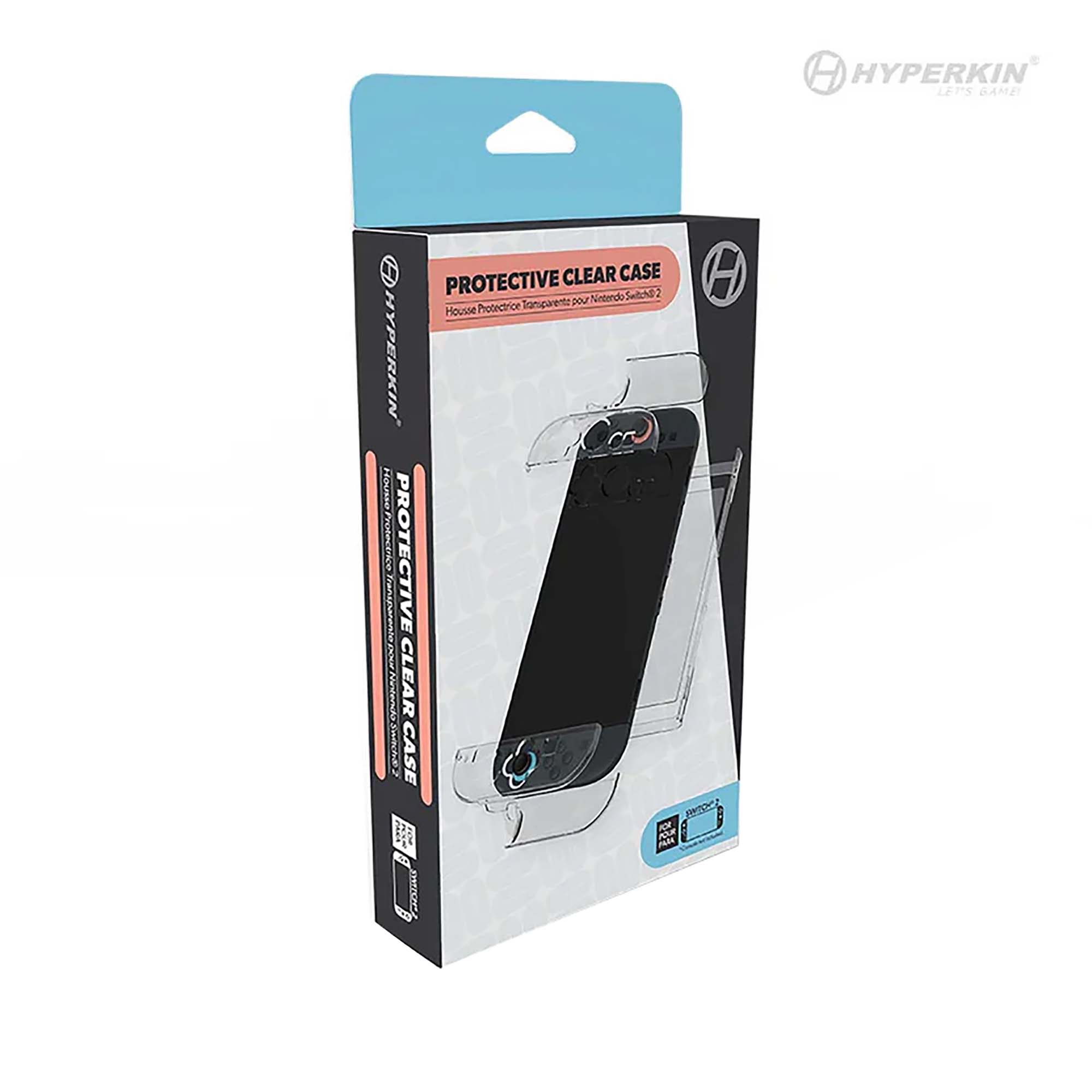 Hyperkin protective clear case packaging on a white background